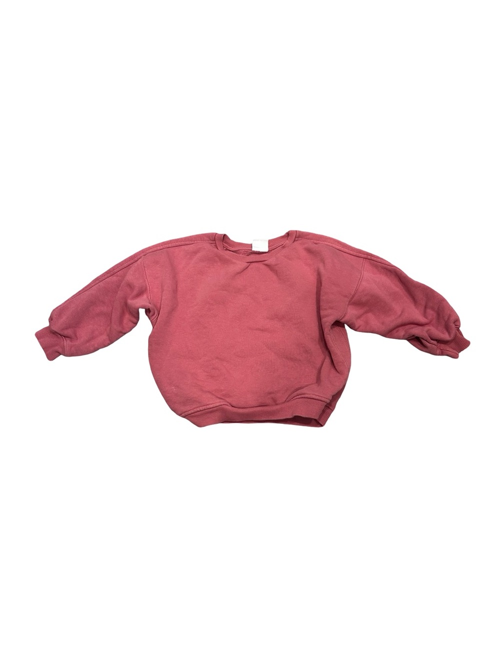 EUC Zara Toddler Girl Size 3/4 Cozy Crewneck Sweatshirt - Dusty Rose